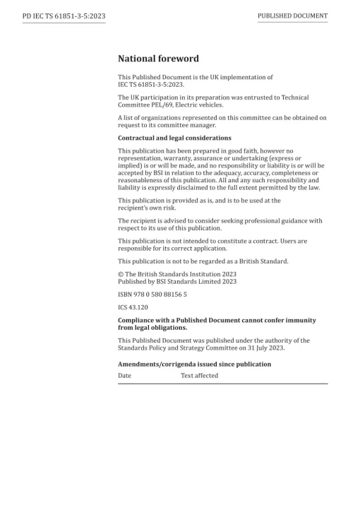 BS PD IEC TS 61851-3-5:2023 pdf