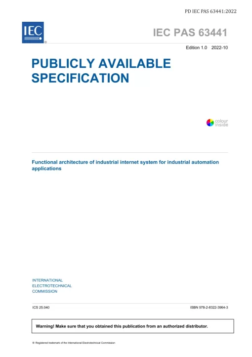 BS PD IEC PAS 63441:2022 pdf