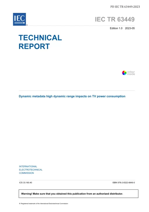 BS PD IEC TR 63449:2023 pdf