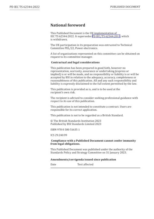 BS PD IEC TS 62344:2022 pdf