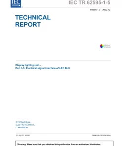 BS PD IEC/TR 62595-1-5:2022 pdf