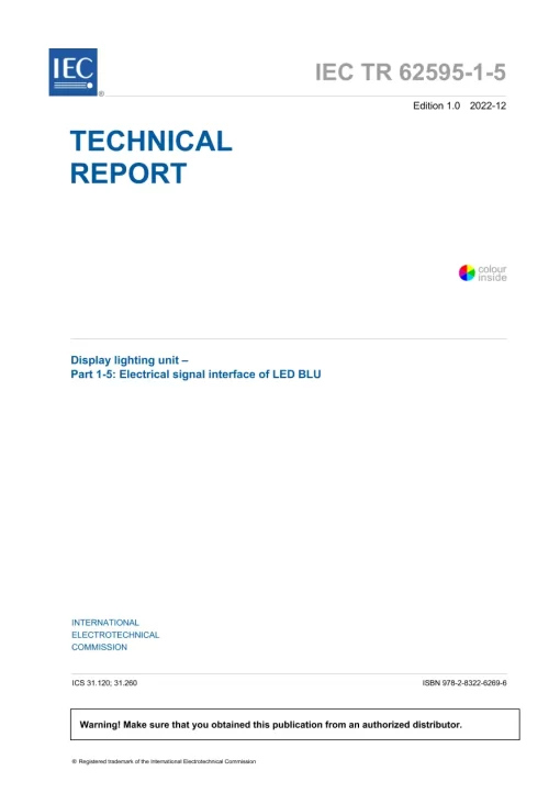 BS PD IEC/TR 62595-1-5:2022 pdf