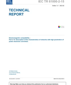 BS PD IEC TR 61000-2-15:2023 pdf