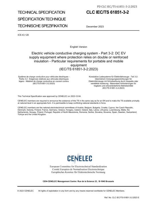 BS PD CLC IEC/TS 61851-3-2:2023 pdf