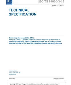 BS PD IEC TS 61000-3-16:2023 pdf