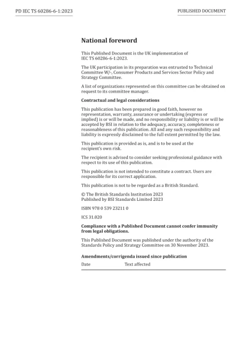 BS PD IEC TS 60286-6-1:2023 pdf