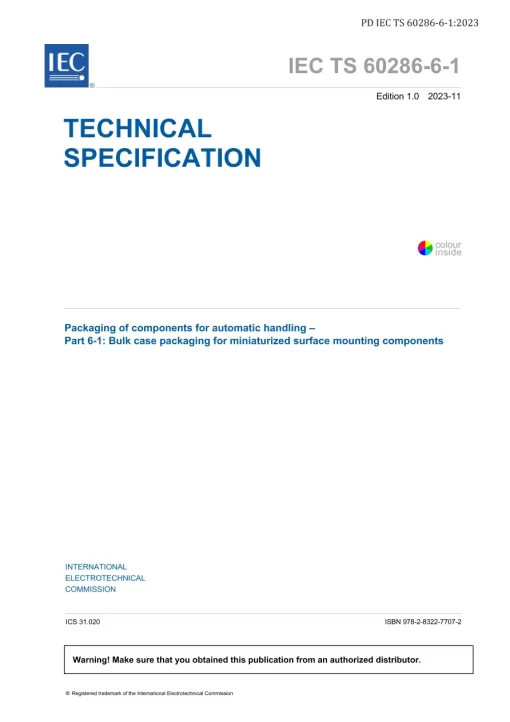 BS PD IEC TS 60286-6-1:2023 pdf