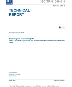 BS PD IEC TR 61000-1-1:2023 pdf