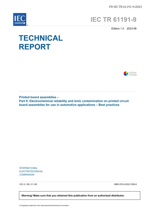 BS PD IEC TR 61191-9:2023 pdf