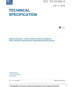 BS PD IEC TS 61496-5:2023 pdf