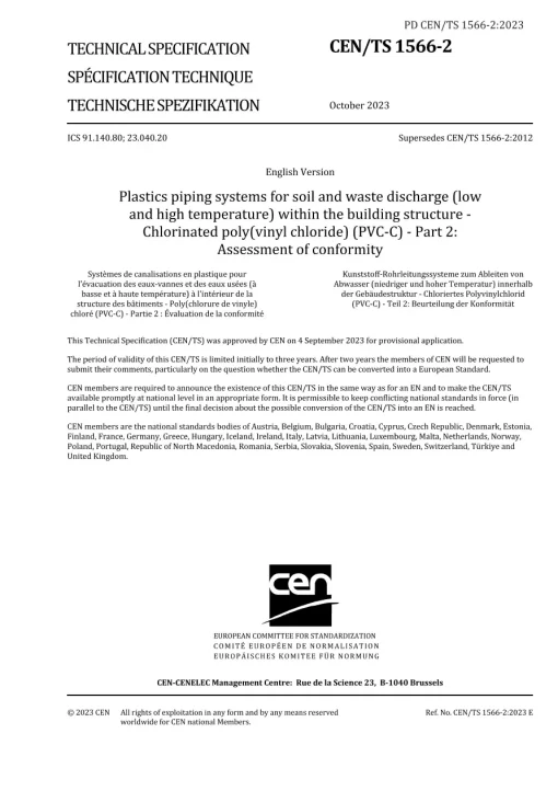 BS PD CEN/TS 1566-2:2023 pdf