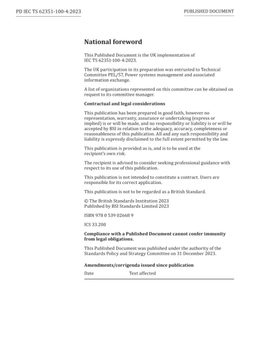 BS PD IEC TS 62351-100-4:2023 pdf