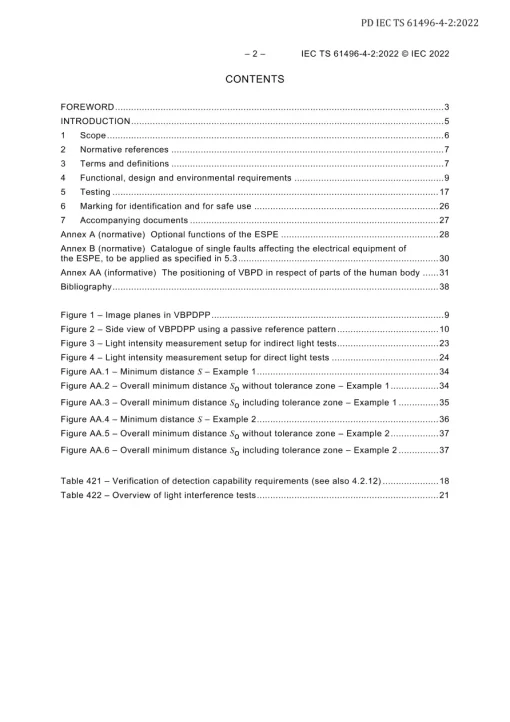 BS PD IEC TS 61496-4-2:2022 pdf