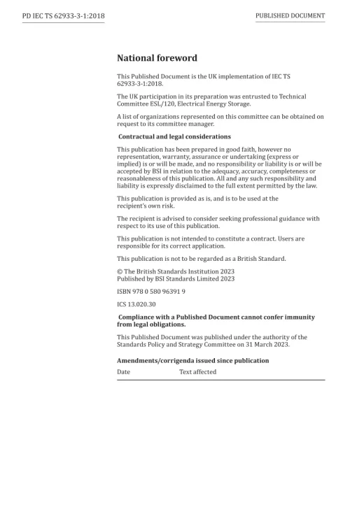 BS PD IEC TS 62933-3-1:2018 pdf