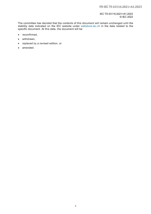 BS PD IEC TS 63116:2021+A1:2023 pdf