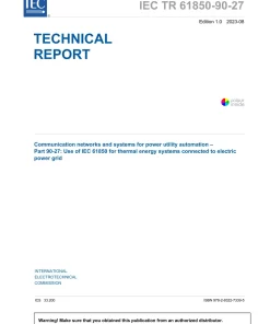 BS PD IEC TR 61850-90-27:2023 pdf