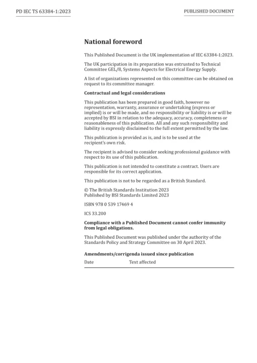 BS PD IEC TS 63384-1:2023 pdf