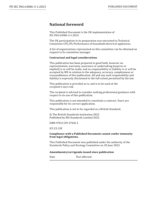 BS PD IEC PAS 63086-3-1:2023 pdf