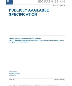 BS PD IEC PAS 61851-1-1:2023 pdf